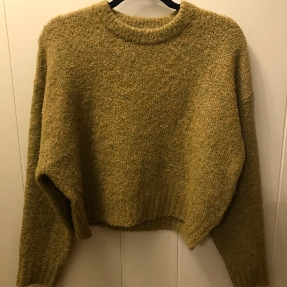 Topshop Olive Green Wool Stretch Sweater - Picture 2 of 4